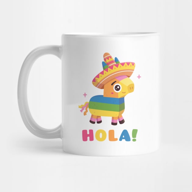 Cute Pinata With Fiesta Hat Hola by rustydoodle